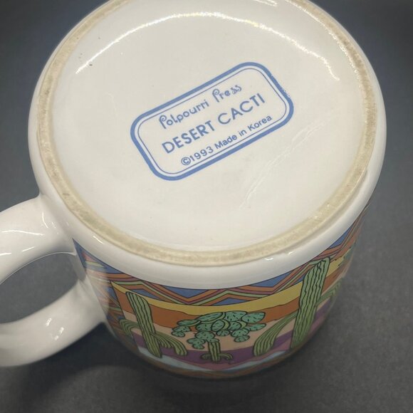 Potpourri Press Desert Cacti Saguaro Cactus Colorful '93 Arizona Coffee Mug 12oz - Picture 7 of 7
